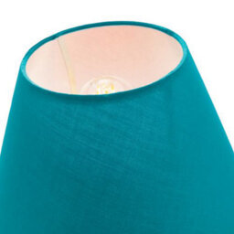 Happy Homewares 12 Vibrant Teal Cotton Coolie Lampshade Suitable For Table Lamp Or Pendant - thumbnail 3
