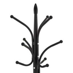 Black 174.5Cm Coat Stand Metal Umbrella Holder Clothes Rack With Marble Base - thumbnail 5