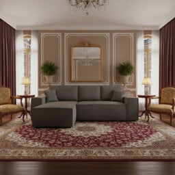 Malaga L Shaped Mdf Corner Sofa Bed With Storage And Pull Out Seat Loose Back Cushions Grey Left - thumbnail 2