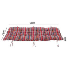 Thehotsale Ethnic Style Linen And Pp Cotton Material Leisure Beach Lounge Chair Cushion 50Cm W X 160Cm D X 8Cm H - thumbnail 9