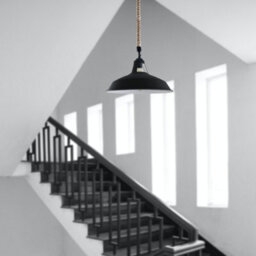 Ledsone Industrial Pendant Lights Metal Lamp Shades In A Modern Shades For Ceiling Lights Lampshades Black Inner White,2Pack - thumbnail 2