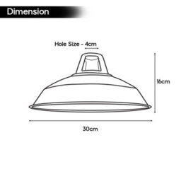Ledsone Industrial Pendant Lights Metal Lamp Shades In A Modern Shades For Ceiling Lights Lampshades Black Inner White,2Pack - thumbnail 4
