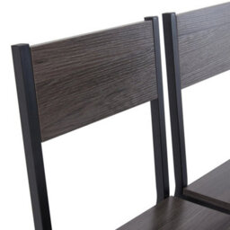 5 Piece Dining Table And Chairs Set Wooden Space Saving With Metal Frame 4 Seats - thumbnail 3
