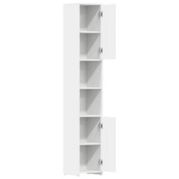 Berkfield Sturdy Bathroom Cabinet White 30X30X183.5 Cm Engineered Wood - thumbnail 5