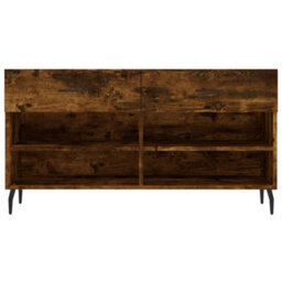 Berkfield Shoe Bench Smoked Oak 102X35X55 Cm Engineered Wood - thumbnail 6