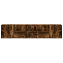 Berkfield Corner Cabinet Smoked Oak 200X40X45 Cm Engineered Wood - thumbnail 4