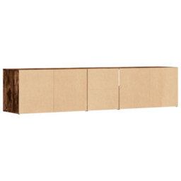 Berkfield Corner Cabinet Smoked Oak 200X40X45 Cm Engineered Wood - thumbnail 6