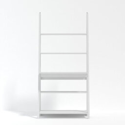 LPD Tiva White Ladder Desk - Sleek Workspace With 3 Shelves & Modern Design W 84 X L 50 X H 175.4 Cm - thumbnail 3