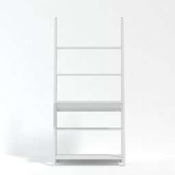 LPD Tiva White Ladder Desk - Sleek Workspace With 3 Shelves & Modern Design W 84 X L 50 X H 175.4 Cm - thumbnail 2