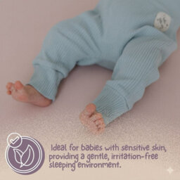 MHG Living Pack Of 2 Fitted Cot Sheets, 100% Cotton Jersey - Soft & Breathable - Pink & Purple - Fits 120X60Cm Cots - thumbnail 7