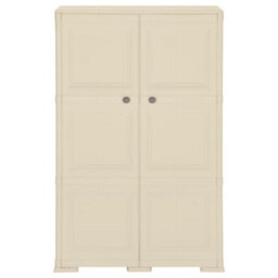 Vidaxl Plastic Cabinet 79X43X125 Cm Wood Design Angora White - thumbnail 2