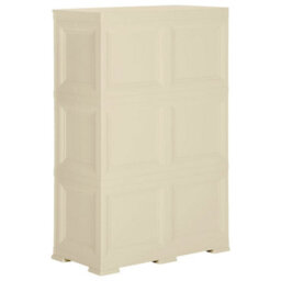 Vidaxl Plastic Cabinet 79X43X125 Cm Wood Design Angora White - thumbnail 5