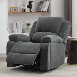 Matteo Power Lift Recliner Chair With 8-Point Vibration Massage, Lumbar Heat, Cup Holders & Storage Pockets - Grey Fabric - thumbnail 6
