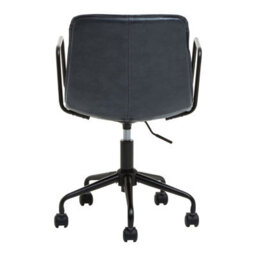 Orsina Comfortable Grey Leather Effect Home Office Chair, Ergonomic Work From Office Chair, Movable Ergonomic Chair - thumbnail 4