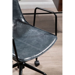Orsina Comfortable Grey Leather Effect Home Office Chair, Ergonomic Work From Office Chair, Movable Ergonomic Chair - thumbnail 6