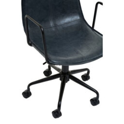 Orsina Comfortable Grey Leather Effect Home Office Chair, Ergonomic Work From Office Chair, Movable Ergonomic Chair - thumbnail 9
