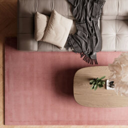 Loomed Large Modern Bordered Pink Soft Bedroom Area Rug 190Cm X 280Cm - thumbnail 3
