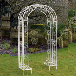 Lovely White Raina Arch And Seat - thumbnail 2