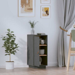 Vidaxl Sideboard Grey 34X40X75 Cm Solid Wood Pine - thumbnail 7