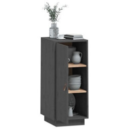 Vidaxl Sideboard Grey 34X40X75 Cm Solid Wood Pine - thumbnail 9