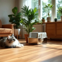 Stainless Steel Cat Litter Box With High Sides - thumbnail 4