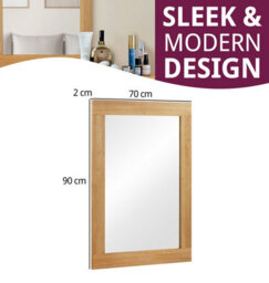 Hallowood Furniture Aston Rectangular Wall Mirror - thumbnail 3