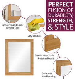 Hallowood Furniture Aston Rectangular Wall Mirror - thumbnail 2