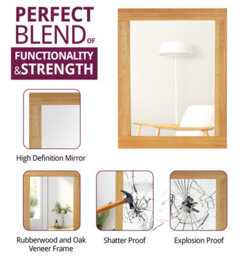 Hallowood Furniture Aston Rectangular Wall Mirror - thumbnail 4
