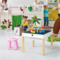 Taylor & Brown 5 In 1 Wooden Activity Table & Chair Set Building Blocks, Chalkboard, Storage Drawer For Kids & Toddlers - thumbnail 7