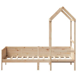 Berkfield Day Bed With Roof Without Mattress 80X200 Cm Solid Wood - thumbnail 4