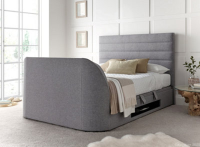 Europa Kaydian Appleby Tv Storage Bed: Marbella Grey Fabric Contemporary Design With Spacious Storage - image 1
