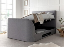 Europa Kaydian Appleby Tv Storage Bed: Marbella Grey Fabric Contemporary Design With Spacious Storage - thumbnail 2