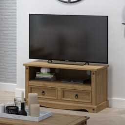 Core Products Corona Flat Screen Tv Unit, Antique Waxed Pine H51.0Cm X W95.0Cm X D43.0Cm - thumbnail 8