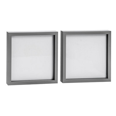"Nicola Spring 10 X 10"" Photo Frames - Grey - 3D Photo Frame Picture Frame Box Portrait Display Case (53 X 53Cm) Set Of 2" - image 1