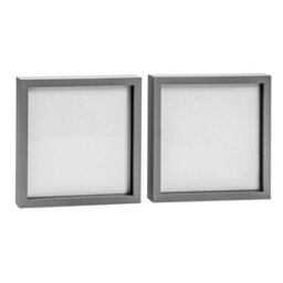 "Nicola Spring 10 X 10"" Photo Frames - Grey - 3D Photo Frame Picture Frame Box Portrait Display Case (53 X 53Cm) Set Of 2" - thumbnail 1