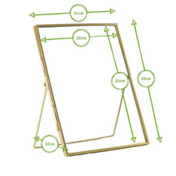 "Nicola Spring Standing Metal Photo Frames - 8"" X 10"" - Gold - Picture Frame Freestanding Frame Display Poster Frame - Set Of 2" - thumbnail 8
