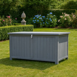 Jack Stonehouse Wooden Garden Storage Deck Box With Lockable Lid - Outdoor Chest Container For Patio Cushions Outdoor Toys & Tools - 468L