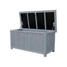 Jack Stonehouse Wooden Garden Storage Deck Box With Lockable Lid - Outdoor Chest Container For Patio Cushions Outdoor Toys & Tools - 468L - thumbnail 3