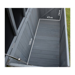 Jack Stonehouse Wooden Garden Storage Deck Box With Lockable Lid - Outdoor Chest Container For Patio Cushions Outdoor Toys & Tools - 468L - thumbnail 4