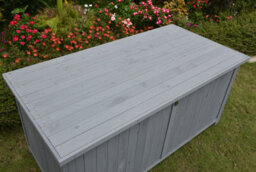 Jack Stonehouse Wooden Garden Storage Deck Box With Lockable Lid - Outdoor Chest Container For Patio Cushions Outdoor Toys & Tools - 468L - thumbnail 8
