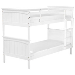 Beliani Bunk Bed Wood Albon 90 X 200 Cm (Eu Single) White - thumbnail 1