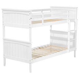 Beliani Bunk Bed Wood Albon 90 X 200 Cm (Eu Single) White - thumbnail 4