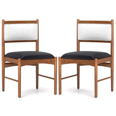 Chic Wooden Dining Chair Set Of 2 Upholstered Kitchen Chairs - image 1