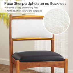 Chic Wooden Dining Chair Set Of 2 Upholstered Kitchen Chairs - thumbnail 3