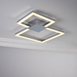 GoodHome Aviles Modern Acrylic & Metal Chrome Effect 2 Lamp Bathroom Led Ceiling Light - thumbnail 1