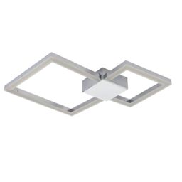 GoodHome Aviles Modern Acrylic & Metal Chrome Effect 2 Lamp Bathroom Led Ceiling Light - thumbnail 3