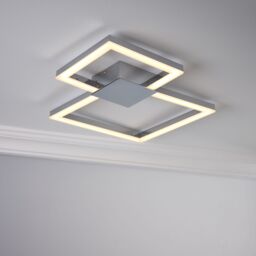 GoodHome Aviles Modern Acrylic & metal Chrome effect 2 Lamp Bathroom LED Ceiling light - thumbnail 1