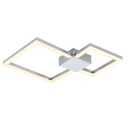 GoodHome Aviles Modern Acrylic & Metal Chrome Effect 2 Lamp Bathroom Led Ceiling Light - thumbnail 2