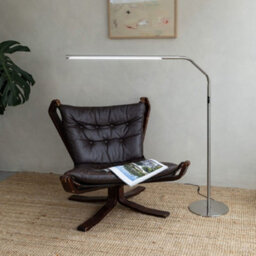 Slimline 4 Floor Lamp Brushed Steel Premium Daylight Floor Lamp For True Colour Accuracy - thumbnail 2