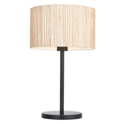 Luminosa Lighting Luminosa Longshore Complete Table Lamp, Natural Seagrass, Matt Black - thumbnail 1